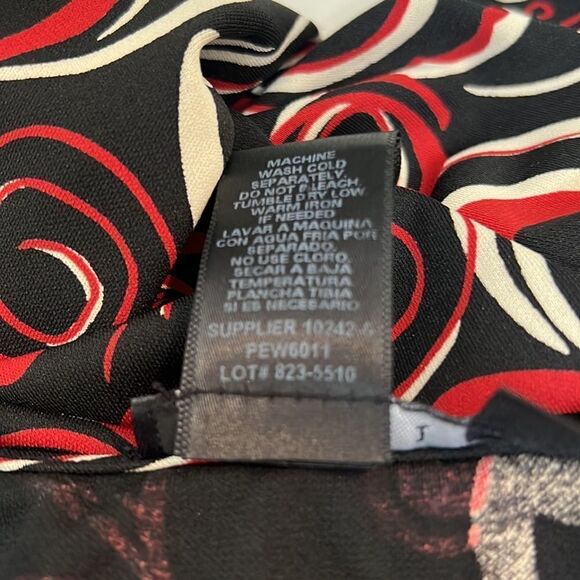 Parallel XL Woman’s Dress Adjustable Straps Side Ruching Mexico Black Red Cream - Picture 8 of 10